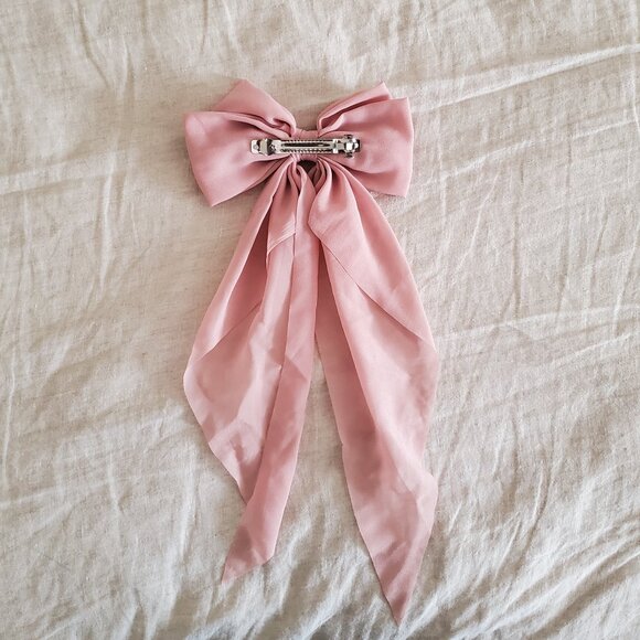 Long Tail Hair Bow Clips (2 pc) - Picture 5 of 5